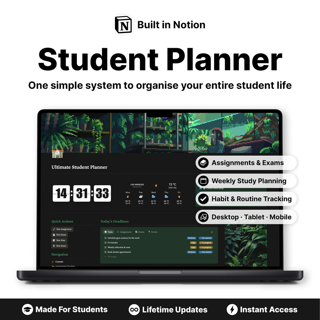 Ultimate Student Planner | All-in-One Notion Study System – HeyElvo